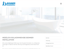 Tablet Screenshot of bohner-installation.de
